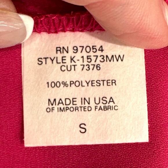 NWT | Krisa | V-Neck Layered Sleeveless Chiffon Mini Dress | Pink | Small - Picture 6 of 10